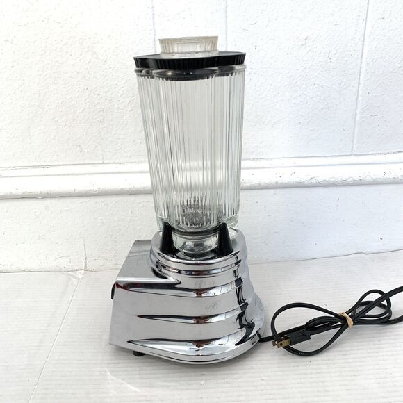 Vtg Warning Automatic Blender Glass Pitcher Lid Chrome Base Motor Model 1067 MCM - Picture 11 of 16